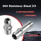 304 Stainless Steel Heater Hose Fitting For Chevrolet Sbc 283 305 307 327 350