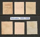 5 Mh   1 Used Postage Stamps From El Salvador 1895-1899