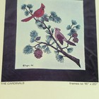 No Yarn  The Cardinals Vintage Crewel Embroidery Kit Blanche Virgien Birds
