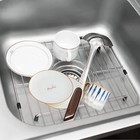 2 Pack 304 Stainless Steel Sink Grids  12 5  10 5  1 25 Inch For Double Bowl Sinks