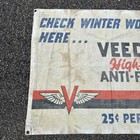 Vintage Veedol High-test Anti-freeze Banner 45x36