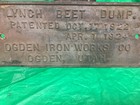 Ogden Iron Works Lynch Beet  Dump  Mine Cart Plate 1922