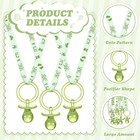 36 Pcs Baby Shower Pacifiers Necklace Acrylic Baby Pacifiers Party Favors Plasti