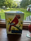 Vintage Litho Wind-up Tin Jumping Parrot Works Made In China Nos With Box