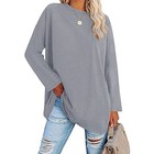 Women Long Sleeve Tunic Top Casual Crew Neck Basic T-shirt Blouse Loose Pullover