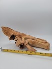 Hand Carved Iguana Lizard Driftwood Root Wood Statue Figure Figurine Reptile 12 