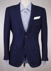 Custom Tailored Navy Blue Knit Woven 2-btn Wool Sportcoat Blazer Jacket 40s