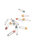 Vintage Pastel Diaper Safety Pins Lot Blue Pink Yellow Duck Novelty 20pc