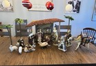 Rare  Berkley Jensen 16-piece Porcelain Handmade Painted Nativity Set Christmas
