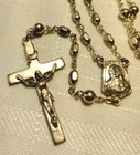 Antique Creed Sterling Silver Rosary Mint Condition Sacred Heart Of Jesus 31 