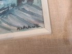 Vintage Oil On Board Fishing Boat At Cape Cod Or Maine Docks Signed M  Mcdonald