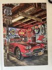 Vintage Framed Coca Cola Coke Puzzle Garage Sports Car Mancave Type 12 X 18 Pics