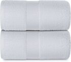 Bath Sheet Towels Extra Large 35x70 Inch   2 Pack  White Luxury Highly Absorb