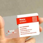 200pcs Custom Frosted Plastic Business Cards Transparent Matte  Waterproof Card