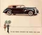 1938 Packard 12 Touring Cabriolet Advertisement Color Car Artwork Vtg Print Ad