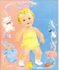 Vintage Uncut Three Sweet Baby Paper Dolls Hd laser Reproduction lo Pr hi Qu