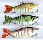 3pcs Lifelike 7 Segments Fish Lure Multi-jointed Swimbait Crankbait Crucian Carp