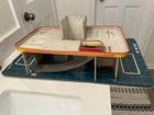 Vtg 50s Marx Tin Litho Gas Station Service Center Playset Rare 