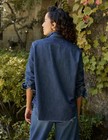 Frank   Eileen New Famous Denim Relaxed Button-up Shirt Dark Indigo  All Sizes