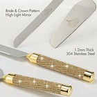 4 Pieces Wedding Toasting Flutes And Cake Server Set Bride And Groom Champagne F