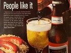 Vtg 1960s Carling Brewing Co  Black Label Beer Ad   People Like It