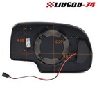 Heated Led Turn Signal Driver Side View Mirror Glass Fit For 03-07 Chevy Gmc Lh