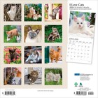 I Love Cats   2026 12x24   hanging  Monthly Square Wall Calendar