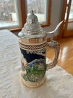 Vintage German Lidded Beer Stein 1972 Olympic Munchen Hofbrauhaus