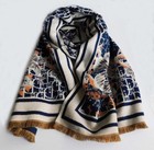 New Winter Luxury Design Double Sided Cashmere Feel Super Soft Scarf Navy  S1085
