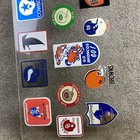 Vintage Nfl Team Stickers On Plexiglass 46    X 13    26 Teams Many Old Logo Mancave
