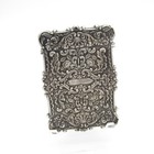Antique American Coin Silver Card Case  Us Capitol Bldg  