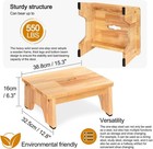 Wooden Stepping Stool One Step For Adults Capacity Heavy Duty  Nonslip Safe
