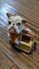 Vintage Bulldog Dog Figural Porcelain Pincushion Made In Japan Sewing Novelty