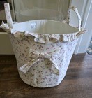 Pottery Barn Loveshackfancy Prairie Wildflower Large Storage Tote  New
