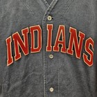 Vintage Men s Logo 7 Mlb Cleveland Indians Cotton Blue Jersey Shirt   Size Large