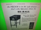 Pinball Machine Ad Hi-ball Early Game Peo Manufacturing Marketplace Magazine