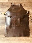 Apron Leather New Butcher Blacksmith Chef Cooking Men Woodworking Brown Workwear