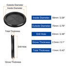 3pcs Double Sided Rubber Grommets 2-4 8  Drill Hole 2-1 4  Id Black