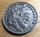 3d Raised 1878 Us Skeleton Skull Lady Morgan Hobo Nickel Coin Art Craft