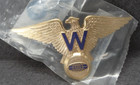 New Blackinton Wackenhut Security Hat Shield Badge Insignia Wings Gold-tone Nib