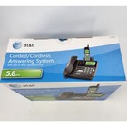 At t E5827 5 8 Ghz Corded And Cordless Phone Answering System Machine 2 Phones