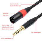 1 4 Trs To Dual Xlr Male Y-splitter Stereo Breakout Cable 1 4 Inch 6 35mm  To 2
