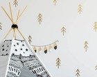 Minimalist Tree Wall Decals  Nordic Forest Stickers  Kids Room Decor