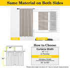 Stone Cafe Blackout Curtains 36 Inch Length 2 Panels Set  Soft Solid Thermal Ins