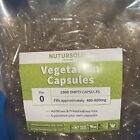 Size 0 Clear Empty Vegan vegetable Vegetarian Pill Capsules Veg Vcaps 1000 Ct     