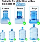 3 Pcs Reusable 5 Gallon Water Jug Caps Leak Proof Bottle Lids  55mm  Bottles-  