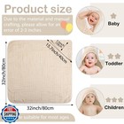Peryiter Muslin Hooded Baby Towels 32 x 32  Cotton Newborn Bath Towel Muslin 