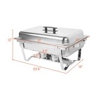 Catering Chafing Dish 8qt Food Warmer Buffet Set Stainless Steel Chafers W 3 Pan