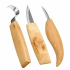 3pcs Diy Wood Craft Carving Knife Whittling Hook Cutter Carpenter Tool Set Kit