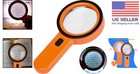 Led Lighted Magnifying Glass - 30x Magnification For Easy Reading   Inspection
